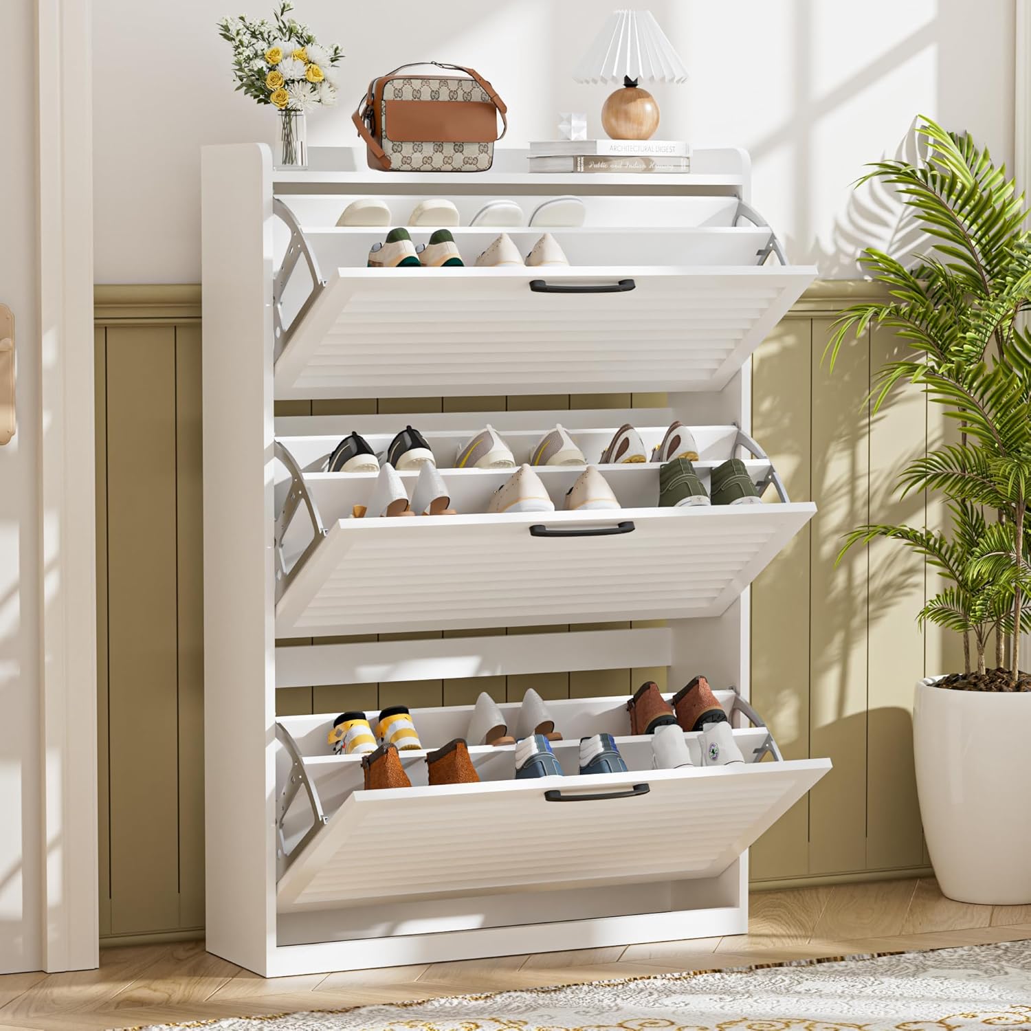 BonVache Schuhschrank Schmal, 40 cm, 35-38 cm, 23 cm