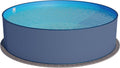 Planet Pool Stahlwandpool rund 400 × 120 cm, 0,4 mm, 150 cm, Kunststoff, Blau