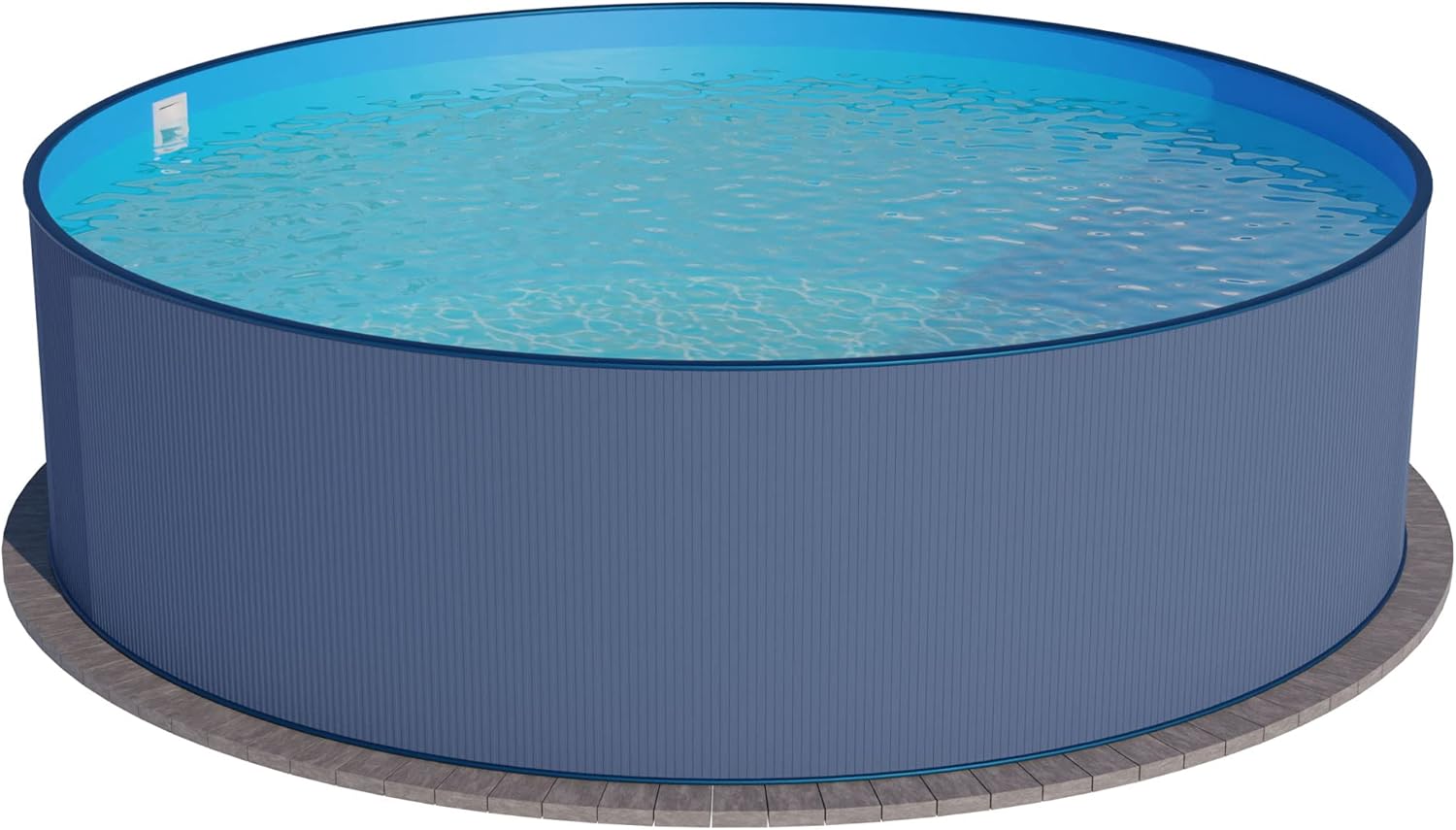 Planet Pool Stahlwandpool rund 400 × 120 cm, 0,4 mm, 150 cm, Kunststoff, Blau