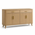 Sideboard aus Eichenholz mit Metallgriffen 160x45x80 cm