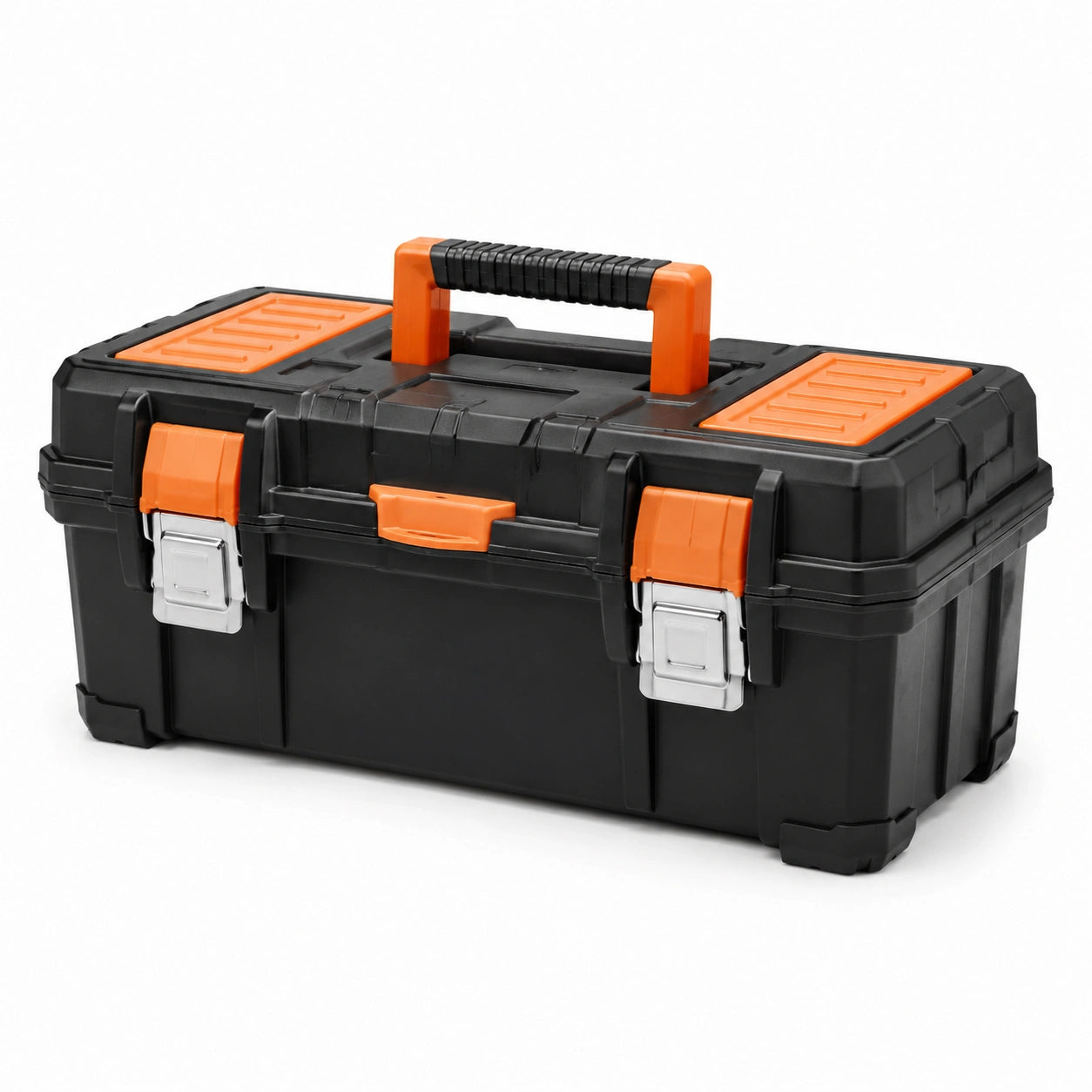 Werkzeugkoffer aus Polypropylen, schwarz/orange, 50 x 25 x 20 cm