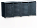 Metzler Mülltonnenbox 4er 240 l Anthrazit mit Quadratmuster, OUTDOOR, 60 l, 4 M