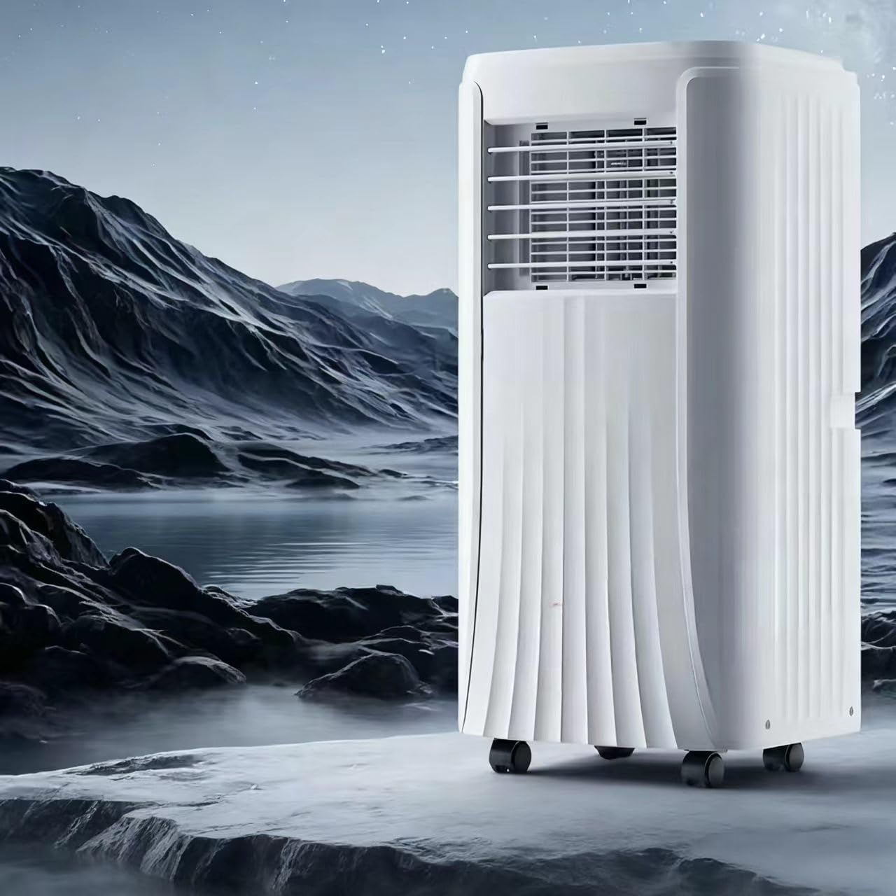 Generisch 9000 BTU Tragbare Klimaanlage Mobile Klimaanlage, 3-in-1 AC & Luftentfeuchter für Räume bis zu 28qm, 52 dB, 42 Liter, 42 L, Timer