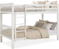 Homestyle4u, Etagenbett, Kinderbett, 200 cm, 98 cm, 75,5 cm, 40 mm, 20 mm, Weiß