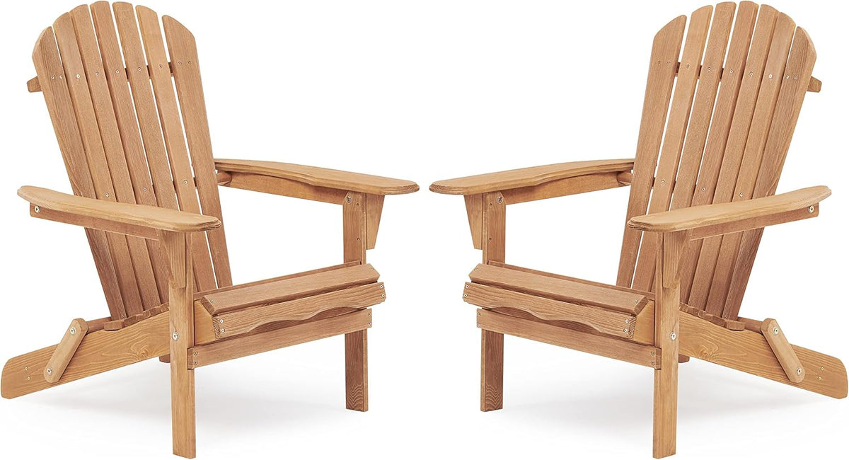 SoliWood Adirondack Stuhl aus Holz 2er-Set, Sessel, Gartenstuhl, 30–40 Minuten