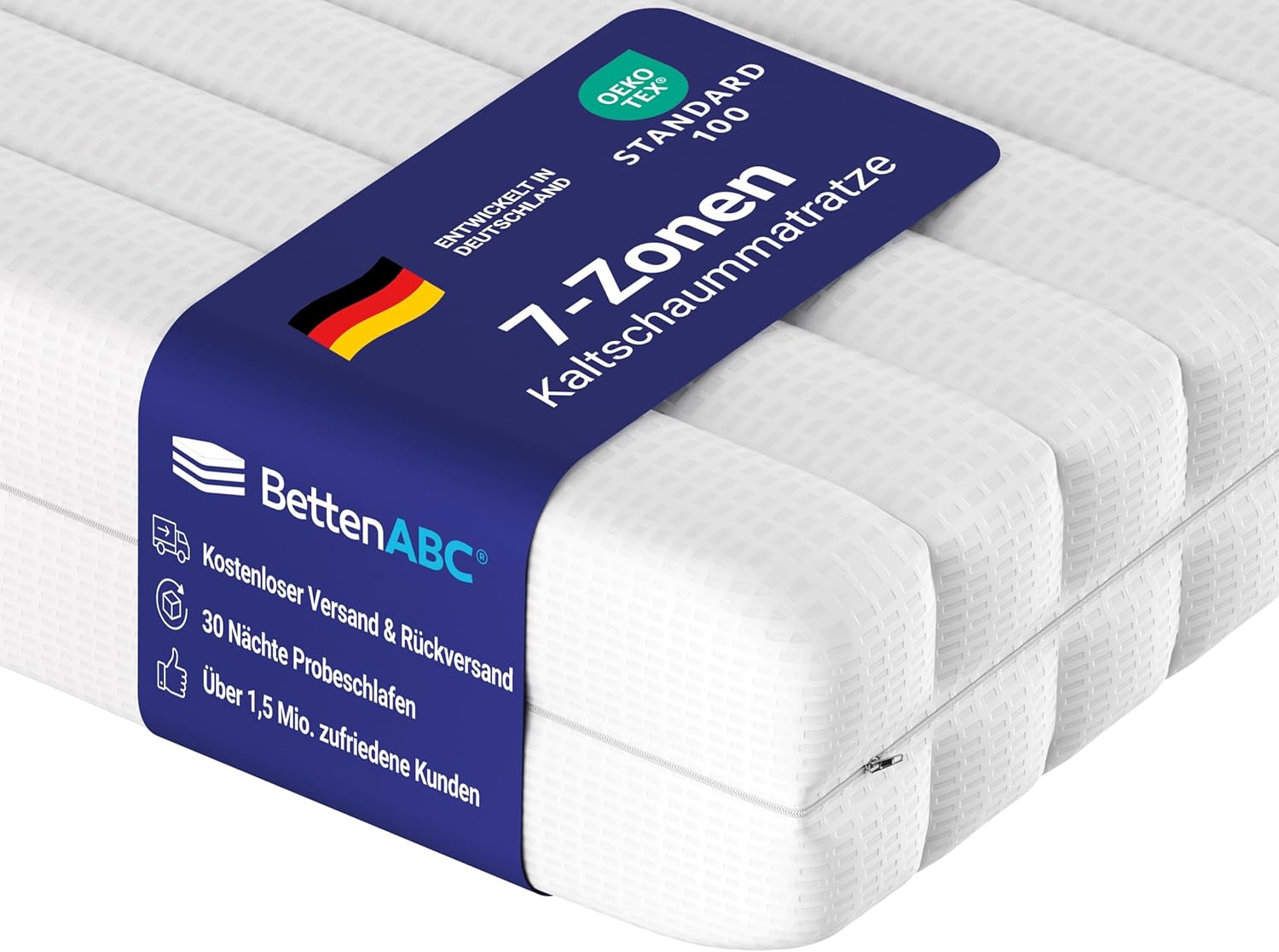 Betten-ABC - Matratze, Gästematratze, 16 cm, 70-120 kg, 60 °C
