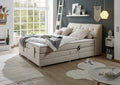 Boxspringbett CARPINO Stella Trading, 180 × 110 × 234 cm (B/H/T), Creme, verstellbar