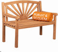 MR. DEKO Gartenbank Motiv Teakholz, 94 cm, 18 kg