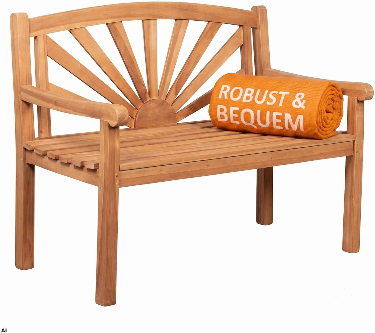 MR. DEKO Gartenbank Motiv Teakholz, 94 cm, 18 kg