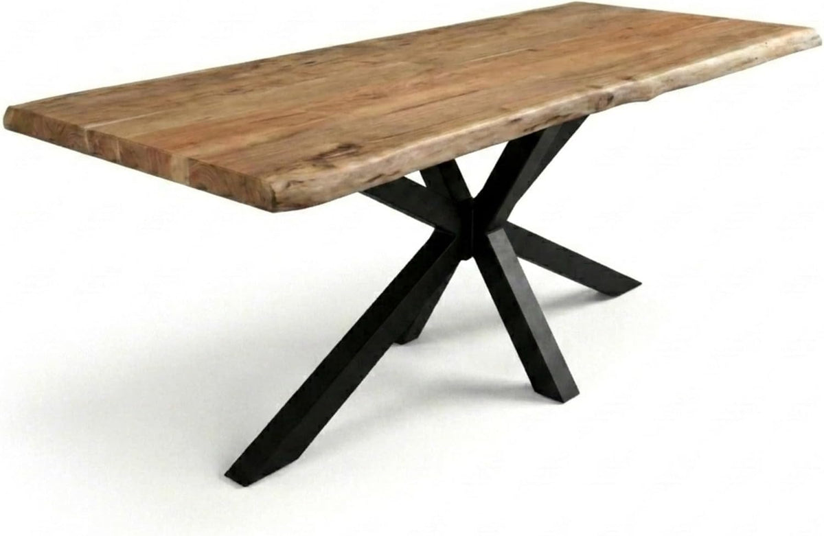 SAM Esstisch 240 × 100 cm Cali, Holztisch, Baumkantentisch, 50 mm