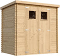 TIMBELA M311 Holzhaus Gartenhaus - Gartenschuppen Holz B204xL142xH200 cm/ 2,22 m2, Spielzeug, Fahrrad