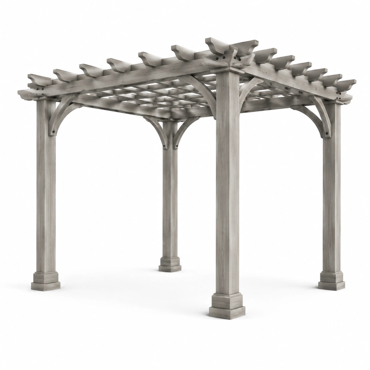 Garten Pergola aus Holz Grau 300x300x250 cm