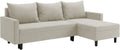 Sofa Oslo Eck FORNIRO 24, L-Form Sofa 215 cm kompakt und modern, für Wohnzimmer (Beige), universell Links oder rechts montierbar, Couch