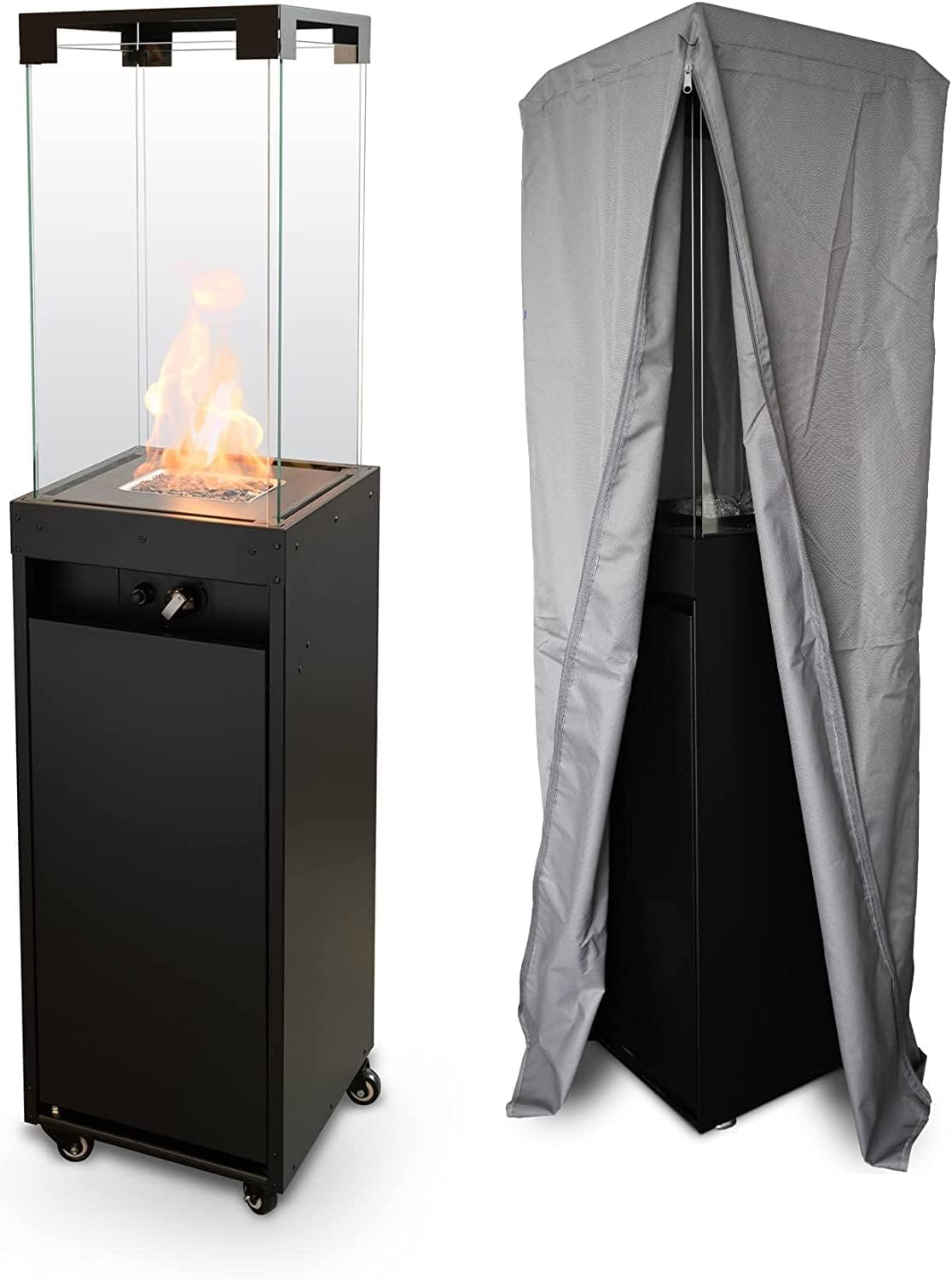 Planika - Faro, GASHEIZUNG, Automatisch, 120 cm, 0,2–0,5 kg, 11 kg, 55 Stunden, Edelstahl