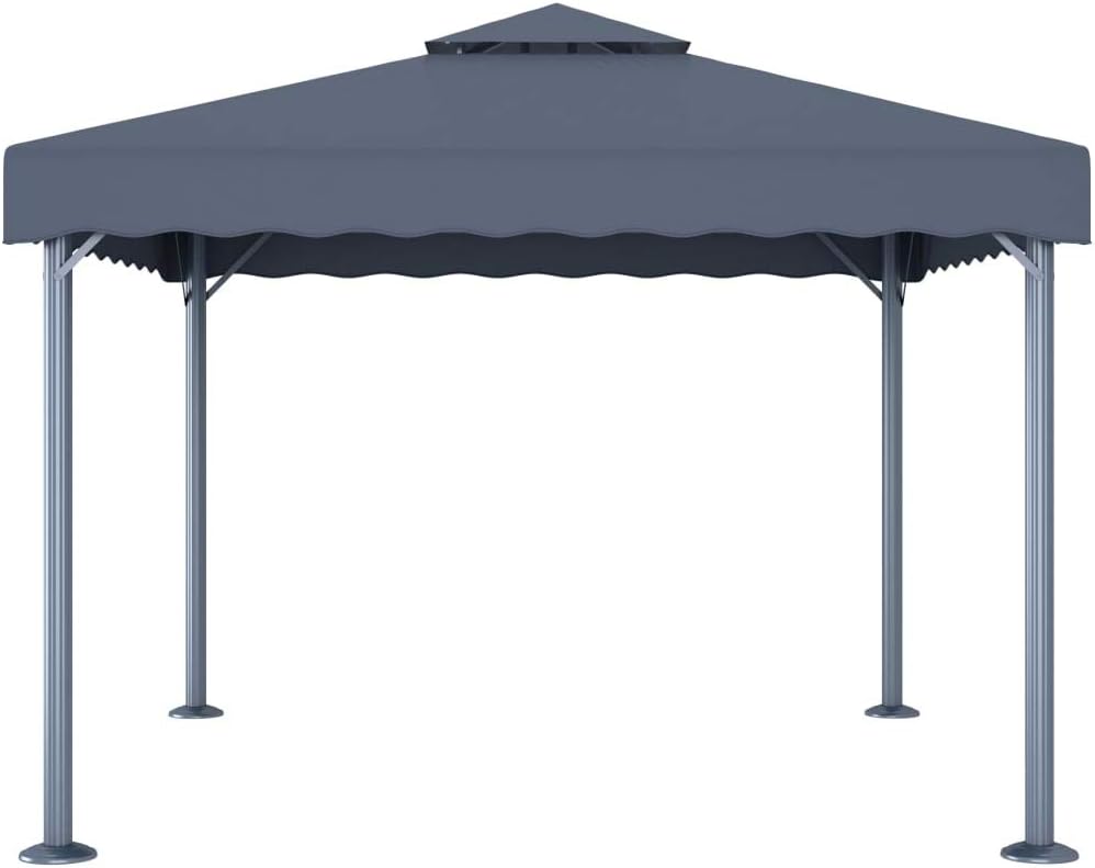 Pavillon JHQHSM, 300 cm, Aluminium, Stahl, Anthrazit