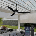 TRUYOK Deckenventilator Beleuchtung Fernbedienung Deckenventilator mit Beleuchtung, App-Steuerung, App-/WLAN-Steuerung, Timer, dimmbares Licht