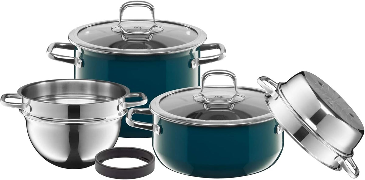 Silit Compact Topfset Induktion 4-teilig, 22 cm, 3,2 l, 4,4 l, 250 °C, 180 °C