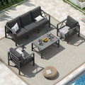 OMERAI Aluminium Gartenmöbel Set 4-tlg. für 5 Personen, Waschmaschine, Sofa