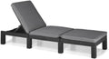 Allibert by Keter Daytona Deluxe Sonnenliege für Garten, 25,5 cm, 11 kg, 110 kg, Kunststoff, Grau