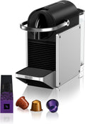 NESPRESSO DE'LONGHI Pixie Silber Original Kapselmaschine, Automatisch, Kaffeemaschine, 9 Minuten, 19 bar, 0.7 l, 0.9 l, 2.5 kg, 3.4 kg