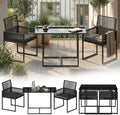 STEELSØN Kynaris Essgruppe 3-teilig schwarz, Tisch, Stuhl, Terrasse, 74 cm, 88 cm, 5 cm