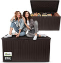 Grindi - Gartenbox 870 l - Kissenbox Outdoor wasserdicht - Auflagenbox wasserdicht, Spielzeug, Balkonschrank, 390 l, 83 cm, Kunststoff