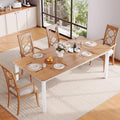Esstisch 150 × 90 × 75 cm Küchentisch Für 4-6 Personen GarveeMore, Holz/Weiß, Wohnzimmer, MDF
