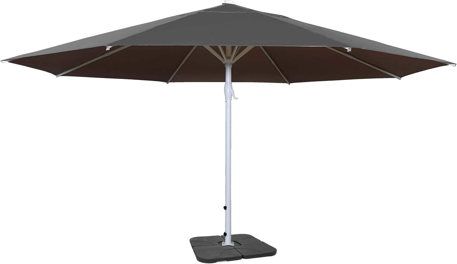 Mendler Sonnenschirm Meran II, 5,2 m, 500 cm, 230 g, 6,7 cm, 100 kg, 2,6m, Aluminium, Schwarz