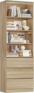 FirFurd 202 cm Bücherregal Bücherschrank, Büroschrank, Aktenschrank, 35 cm, 6 cm, 20 kg, 15 kg