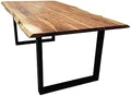 SAM Baumkantentisch 200 × 100 cm Quarto, Holztisch, Esstisch, Schwarz