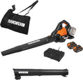 WORX WG583E Akku-Laubbläser/Laubsauger 40 V, Staubsauger, Outdoor, 335 km/h, 20 V, 4 Ah, Schnellladegerät
