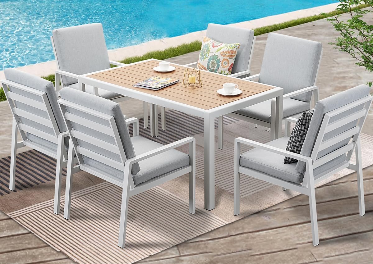 GLP Gartenlounge-Set Garten-Essgruppe, Esstisch, Sessel, 1,2 mm, 6 cm, 260 g, 35,5 cm, 41,5 cm