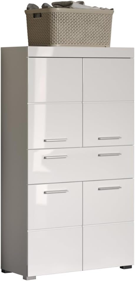 Trendteam smart living - Amanda - Hochschrank, Badezimmerschrank, 31 cm, Weiß