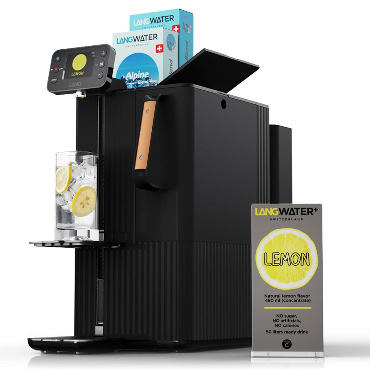 LANGWATER Osmoseanlage Auftisch TheWell 2 - mit Mineralisierung, 2.5 Minuten, 250 l, 21 cm, Selbstreinigung