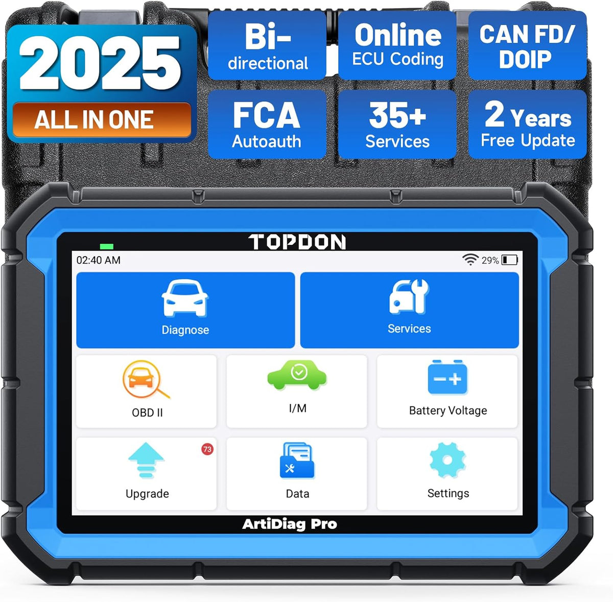 TOPDON Diagnosegerät Auto ArtiDiag Pro V2.0, Automatisch