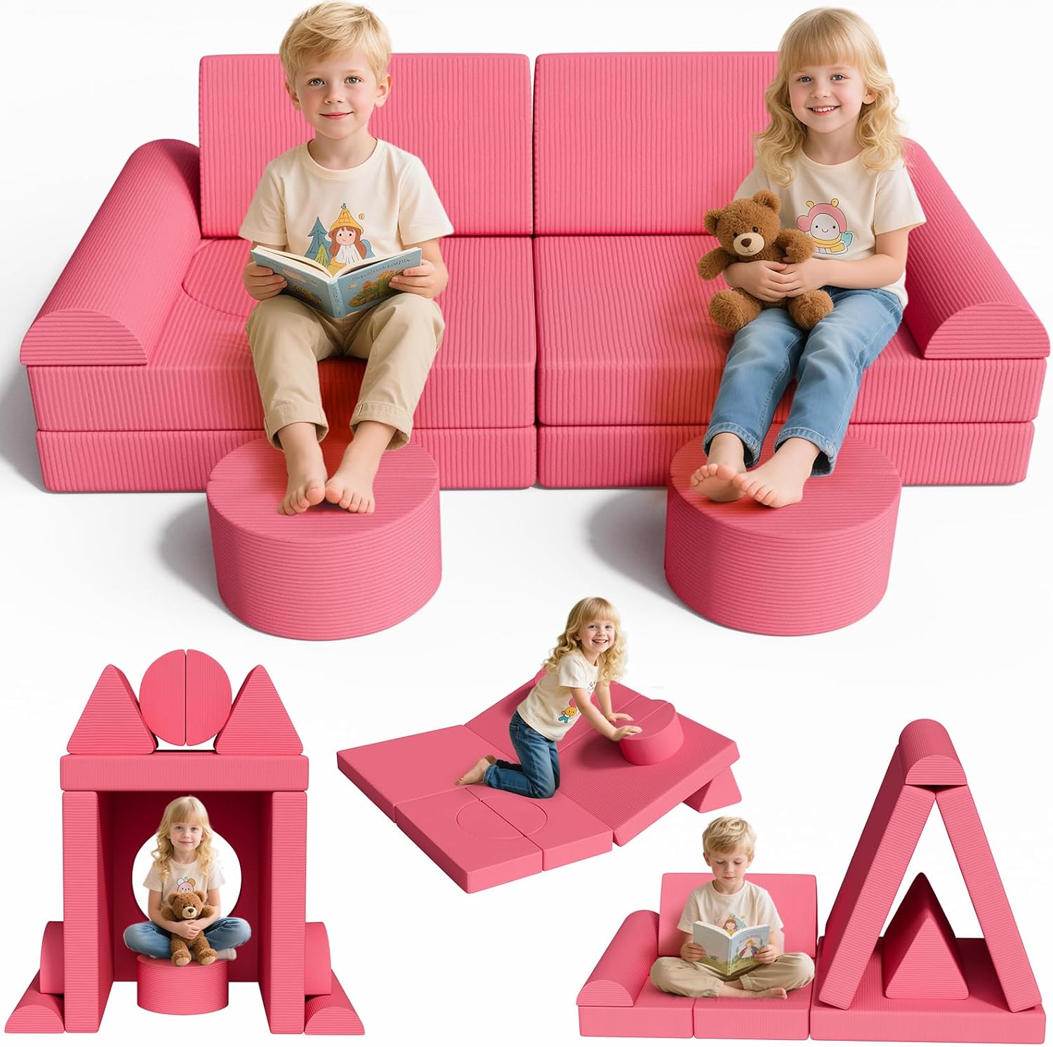 MAMIZO Spielsofa Cord, Trockner, Kinderspielsofa, Schlafzimmer, 30 °C