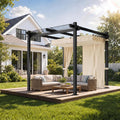 JUMMICO Aluminium Pergola Pavillon 3 × 3 m wasserdicht stabil Winterfest, Gartenpavillon, 8 cm, 1,0 mm, 1–2 Stunden