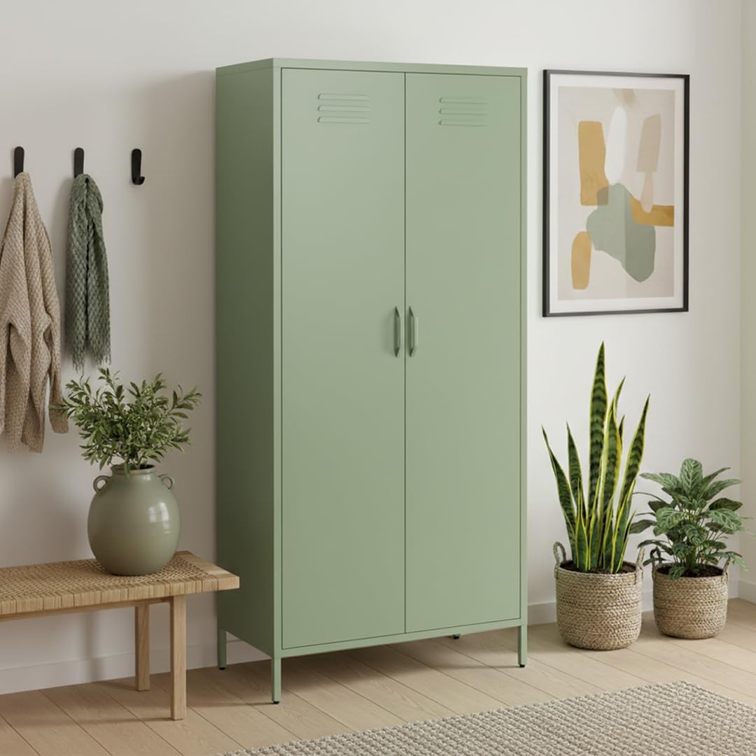 Skølm Atria Kleiderschrank Metall, Metallschrank, Stahlschrank, Schlafzimmer, 45 cm