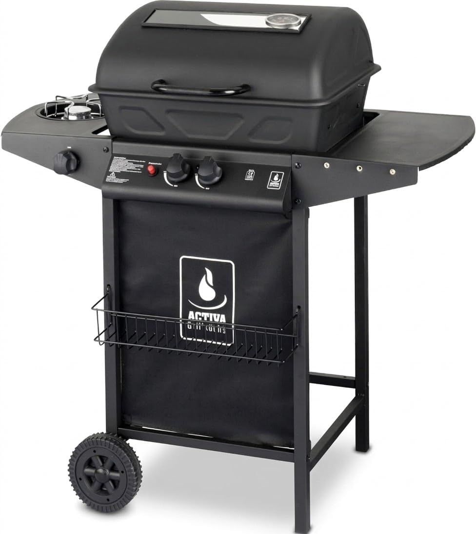 ACTIVA Halifax Lavastein Gasgrill, Garten, 5,5 kW, 37 cm