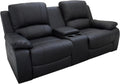 Invicta INTERIOR Exklusiver 2er Kino Sessel Hollywood 190 cm schwarz Fernsehsessel, Kopfhörer, 97 cm, 52 cm, 57 cm, 120 kg