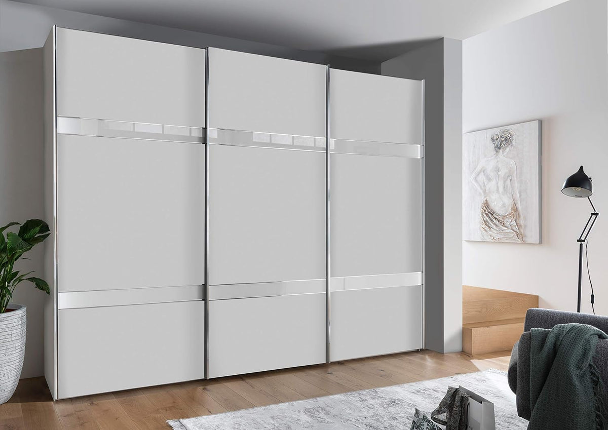 WIEMANN Rialto Kleiderschrank, Schwebetürenschrank, Schlafzimmerschrank, 67 cm, 40 kg, Geräuschlos