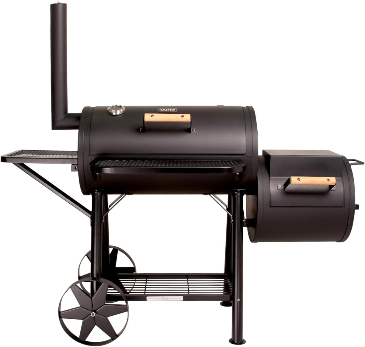 TAINO Yuma XXL 90 kg Profi-Smoker massiver Räucherofen Holzkohle schwarz 3,5 mm Stahl, 37,5 cm, 14,3 cm, 20 kg
