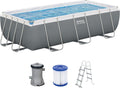 Bestway Power Steel Frame Pool Set mit Filterpumpe 404 × 201 × 100 cm, 2.006 l, 640 cm, 132 cm