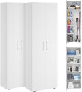 Bellamio Mehrzweckschrank Set 2-teilig, Besenschrank, Aktenschrank, Büro