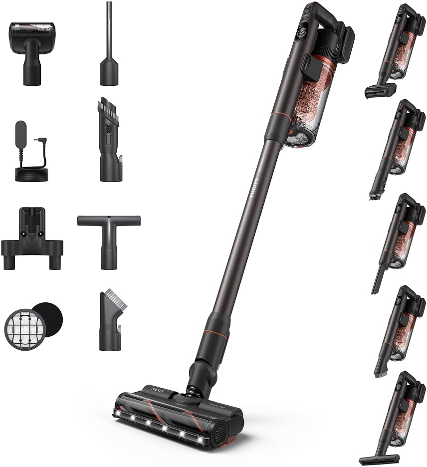 PHILIPS SpeedPro Max Kabelloser Stielstaubsauger 7000 Serie, Automatisch, 0 mm, LED