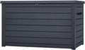 Koll Living Auflagenbox/Kissenbox Goliath XXL 870 Liter Farbe: Graphit l 100%, Optisch, Gartenspielzeug, 86 cm, 78 cm, Kunststoff