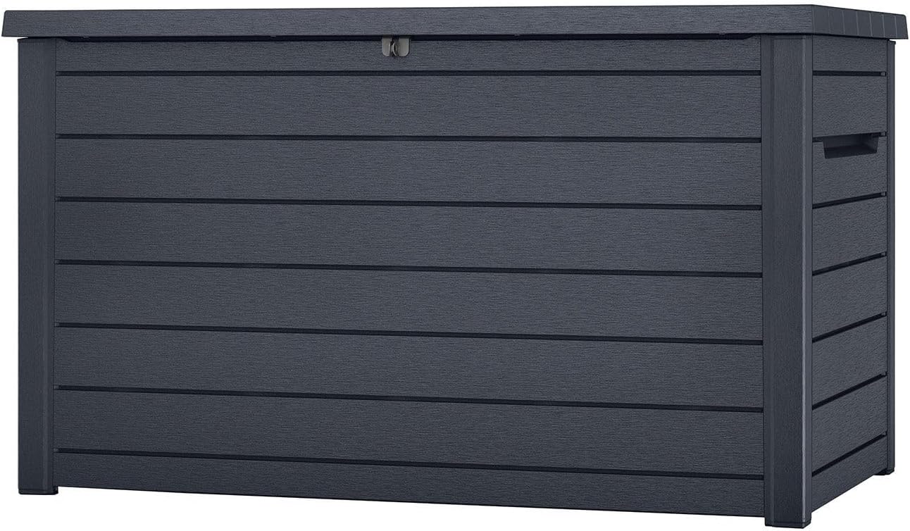Koll Living Auflagenbox/Kissenbox Goliath XXL 870 Liter Farbe: Graphit l 100%, Optisch, Gartenspielzeug, 86 cm, 78 cm, Kunststoff