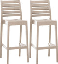 CLP 2er Set Outdoor-Barhocker Ares Mit Fußstütze I Stapelbare Tresenhocker In, Praktisch, Bartisch, 5 kg, 105 cm, 45 cm, 51 cm, 160 kg, Kunststoff