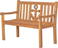 Bene living Teakholz Gartenbank Anker 120 cm, Ästhetisch, 94 cm, 18 kg