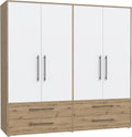 FORTE Jupiter Schrank 200 210, Kleiderschrank, Drehtürenschrank, Schlafzimmer, 20 kg, 8 kg, Kunststoff, Schwarz